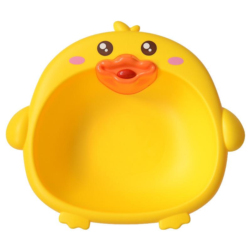 Baby Wash Basin Baby Play Basin Plastic Basin Children Bath Toy Bucket Bathroom Multifunctional Water Spray-yellow