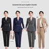 Elegant Women's Suit Set: Professional Attire for Spring/Autumn Interviews and Office - Hotel Manager/Front Desk Style