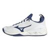 Mizuno Wave Luminous 2 Durables Respirants Antidérapants Compétition Professionnelle Basse sur la Cheville Chaussures de Volleyball Baskets Unisexe Blanc Bleu V1GA212043