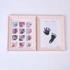 Newborns 12 Months DIY Photo Frame Baby 1 Year Souvenir Handprint Footprint Inkpad Frame Keepsake Hands Casting