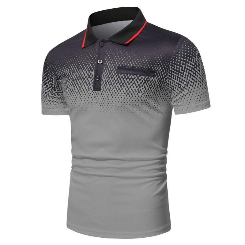 Men'S Polo Shirt Short Sleeve Casual Versatile Lapel Polo3D Digital Printing