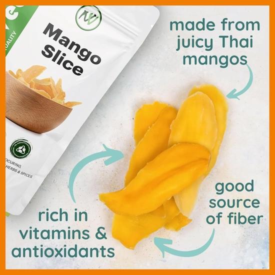 NeutraVed Dehydrated Mango Slices, 150g |100% All Natural Dried, Vegan, Gluten Free, No Artificial Preservatives, Without Adding Sugar ; 150g