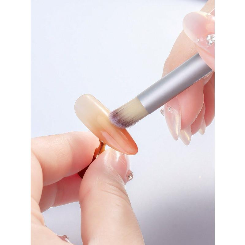 1Pcs Thick Head Nail Art Smudge Brush Nail Art Gradient Blush Brush, Gradient Brush Wooden Handle Nail Painting Brush For Home DIY Nail Art Tools