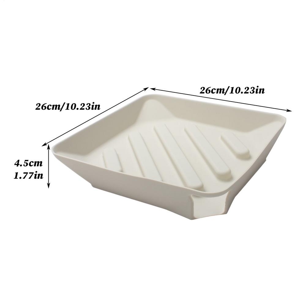 Dish Mats For Kitchen Counter Silicone Sponge Rack Non-Slip Drain Pad With Spout For Counter Bathroom Sink Side Utility Room