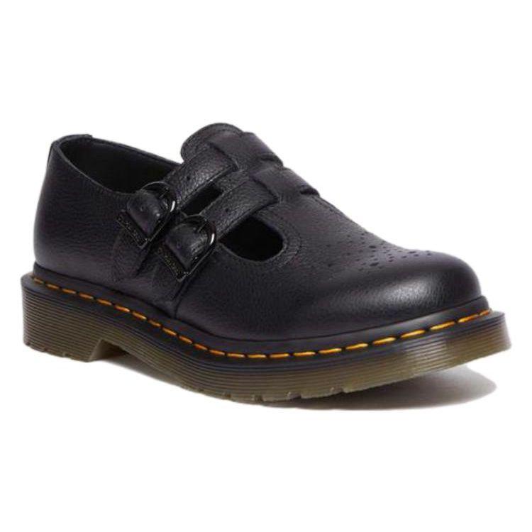 Dr. Martens 8065 Leather Comfortable Versatile Slip-Resistant Durable Mary Jane Shoes Women shoes Black 30692001
