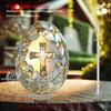 2D Flat Acrylic Easter Egg Desktop Decoration, Cross Design, Suitable for Wall Decoration, Porch, Room, Villa, Accents Home, Hallway, or Workplace - R