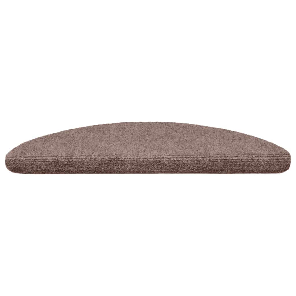 vidaXL Stufenmatten Selbstklebend 15 Stk. 56x17x3 cm Hellbraun Halbrund