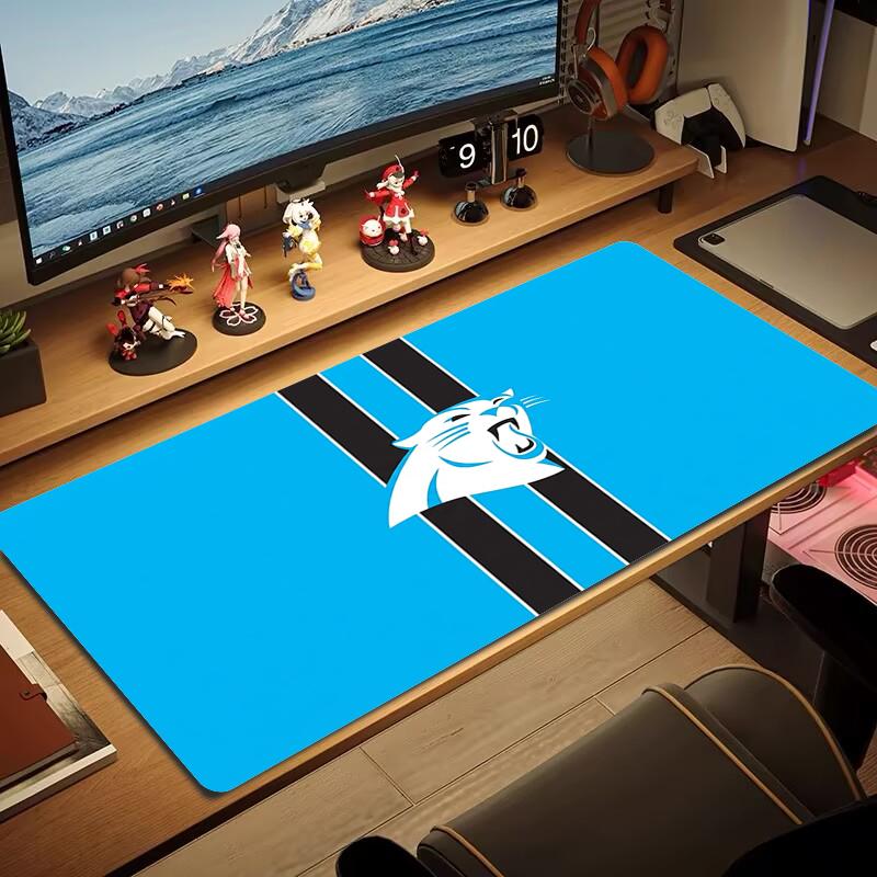 Carolina Panthers Mouse Pad Large Gaming Table Cushion Nonslip Laptop Tablet Big Mousepad Xxl Mat Mini Pc Playmat With Lock Edge