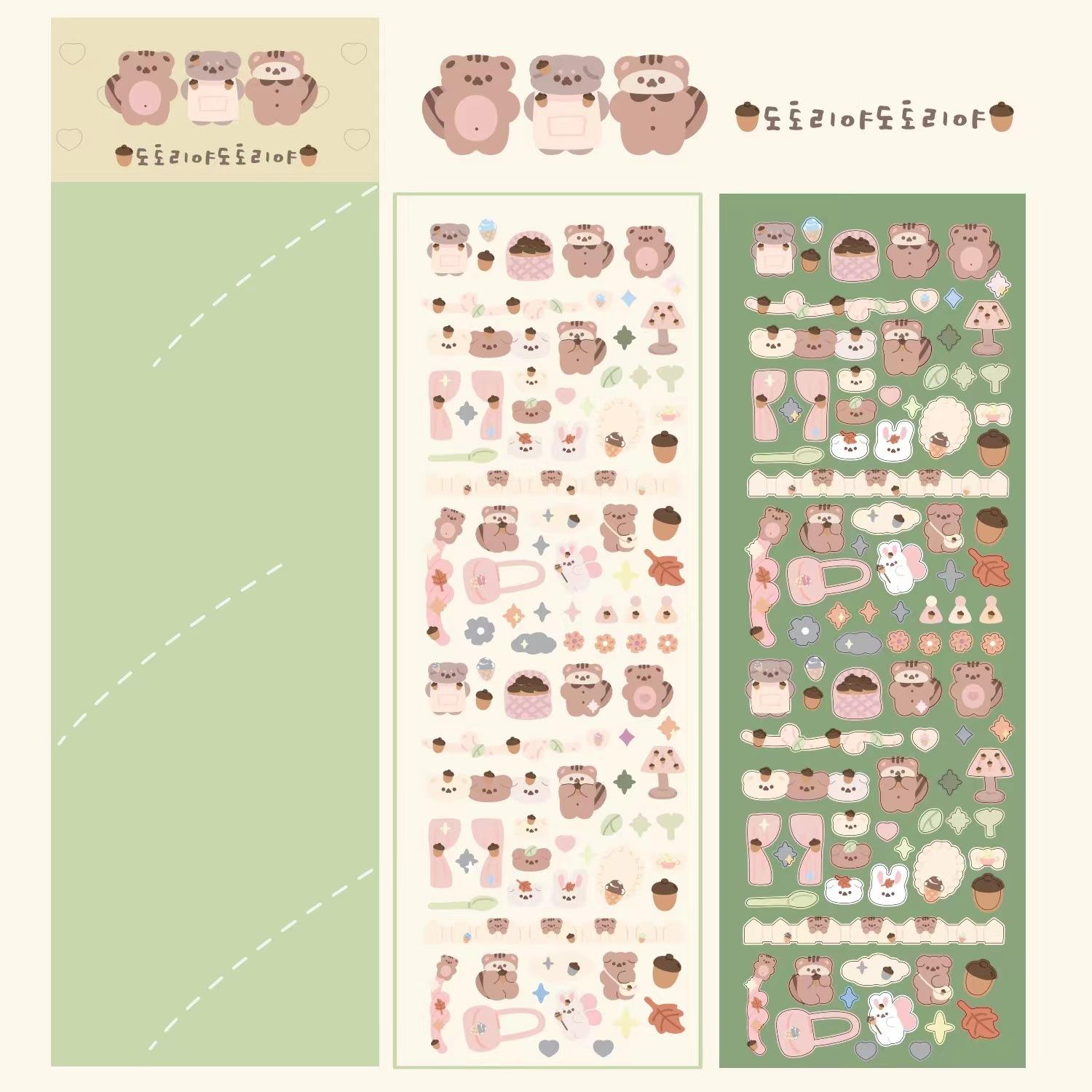 Корейская популярная наклейка на Хэллоуин с изображением медведя — фото 4