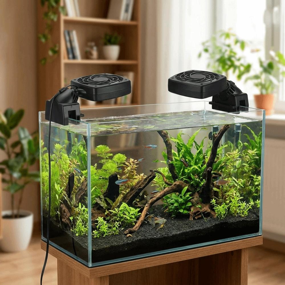 Single Head Aquarium Chiller Fan Adjustable Angle Aquarium External Fan  Fishbowl