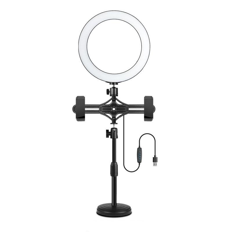 LED Selfie Ring Light Photography Video Light RingLight Phone Stand Tripod Fill Light Dimmable Lamp Streaming