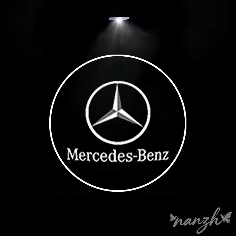 CRJ1 2Pcs LED Car Door Logo Projector Welcome Light Accessories For Mercedes Benz W202 W212 W126 W140 W168 W177 CLS GLE GLC Keychain