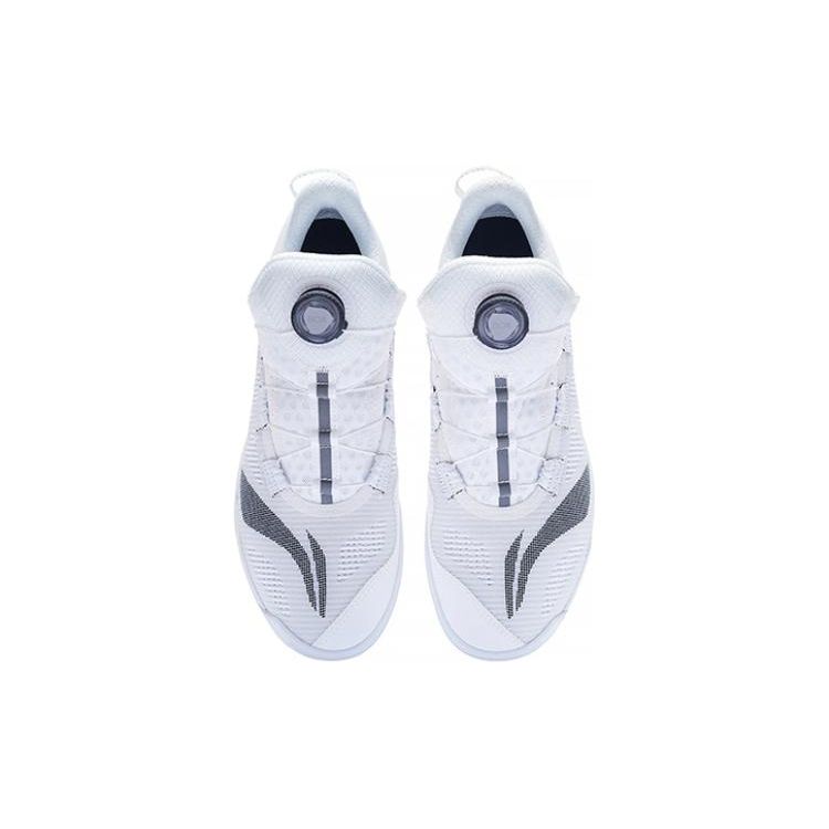 Li Ning Mage Shock Absorbing Non-Slip Wear-Resistant Low-Top Table Tennis Shoes Unisex Shoes White Black APPT003-2