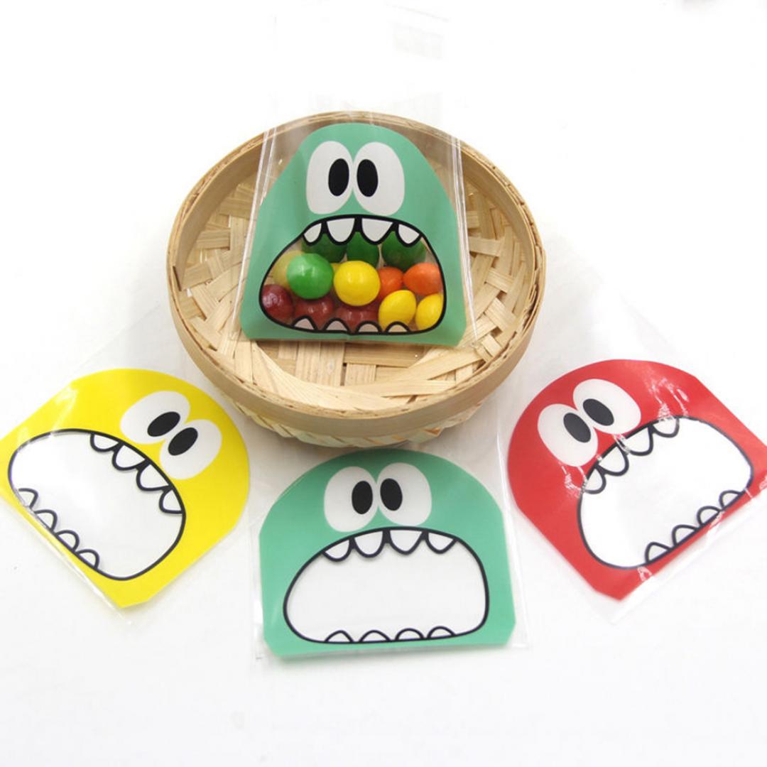 

Новый 100 шт., милый пластиковый подарок, сладкие конфеты, самоклеящаяся вечеринка, сумка