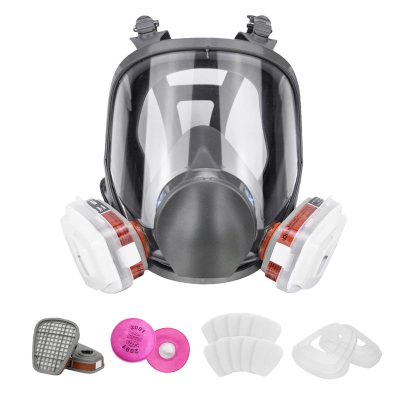 Anti-ceata 6800 Mască de gaz Vopsire industrială Pulverizare Respirator Siguranță Filtru de lucru Rezistent la praf Protecție completă cu formaldehidă