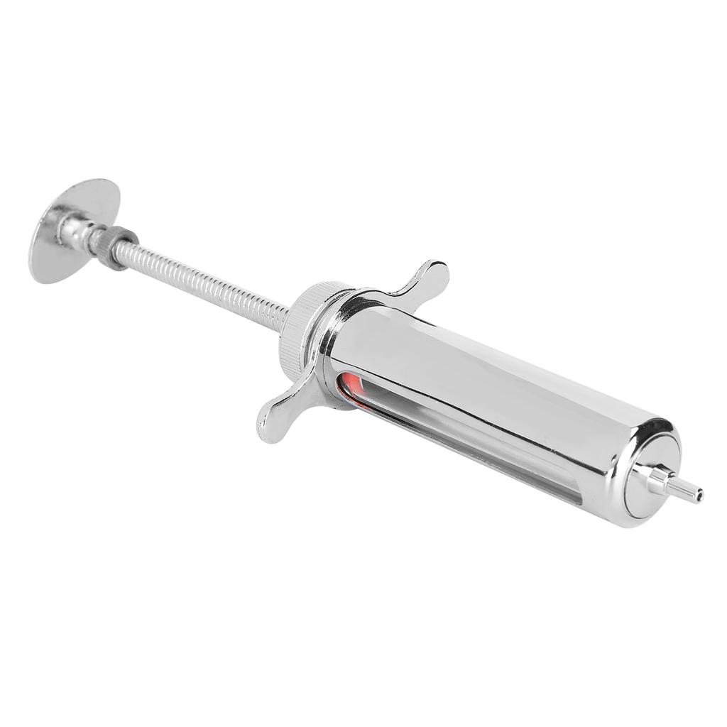 Metal Veterinary Syringe Safe Accurate Scale Animal Syringe for Chicken Sheep Cow