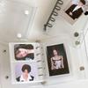 M5 Widening Double Button Transparent Pvc Soft Cover Binder Cover Journal Sketchbook Accessories Diary Office Supplies