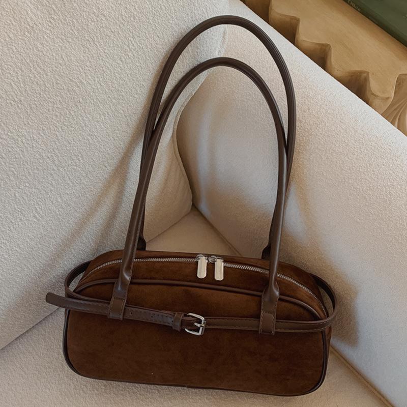 Retro Matte Baguette Bag Winter New Commuter Shoulder Bag High Quality Fashion Simple Bag