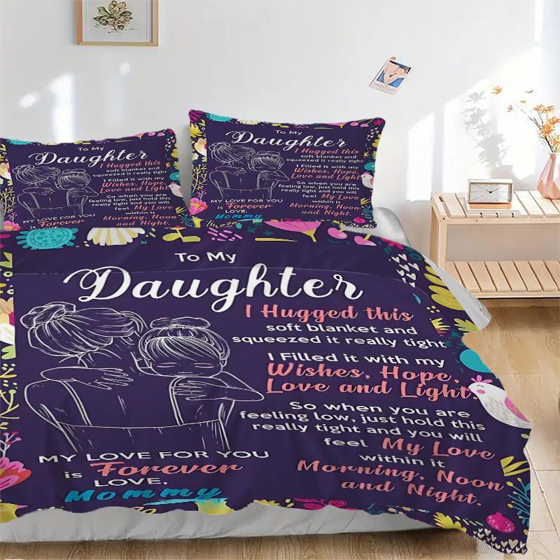 3pcs Hug of Wishes Quilt Cover Set (1 Quilt Cover + 2 Pillowcases Without Pillow Core)