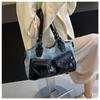 Vintage Euro-American Large Capacity Shoulder Bag New Crossbody Bag Patchwork Women Bag Minimalist Soft Leather Tote Bag