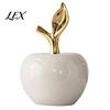 Auspicious Meaning Peace Decor Resin Apples Figurine with Leaf, Minimalist Fruit Ornament, Housewarming Gifts for New Home Arts Crafts Desk