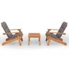 Vidaxl 3-Cz. Adirondack Garden Lounge Set, Acacia Wood