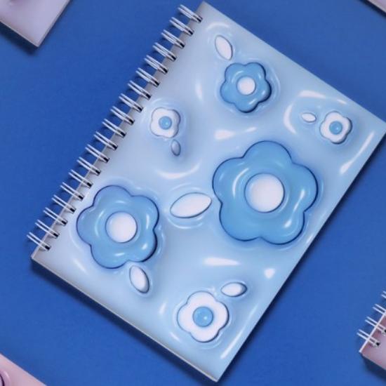 [Fabricat în Coreea] Caiete 3D moi cu 4 tipuri de indexare, set de 4