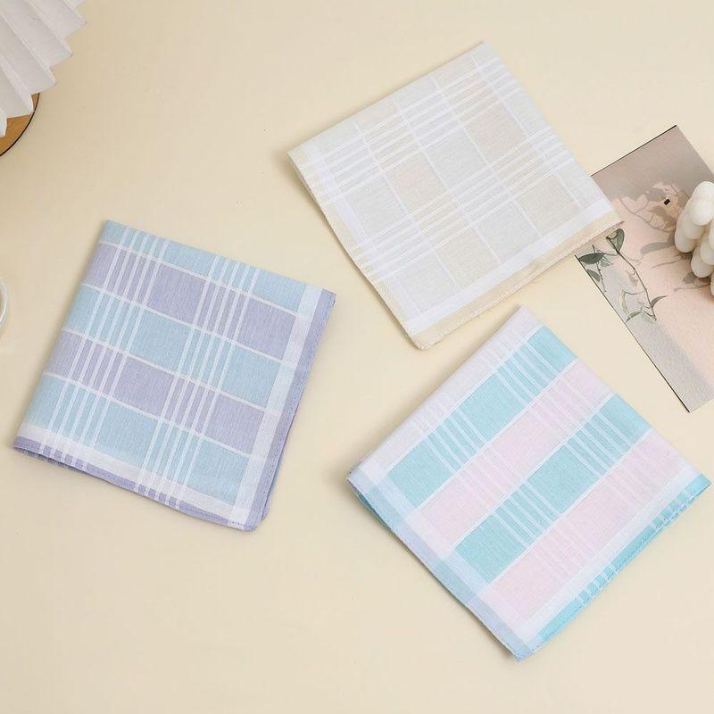 

Набор из 6 женских свежих носовых платков в старомодном винтажном стиле из чистого хлопка, минималистичные клетчатые абсорбирующие салфетки, полотенце из 100% хлопка 3#(6 pieces)