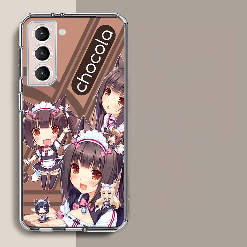 Chocola Nekopara Phone Case For Samsung A16 A26 A36 A56 A17 A15 A25 A35 A55 A14 A24 A34 A54 A04S A05S Galaxy Note 20 10 9 8 A9 A