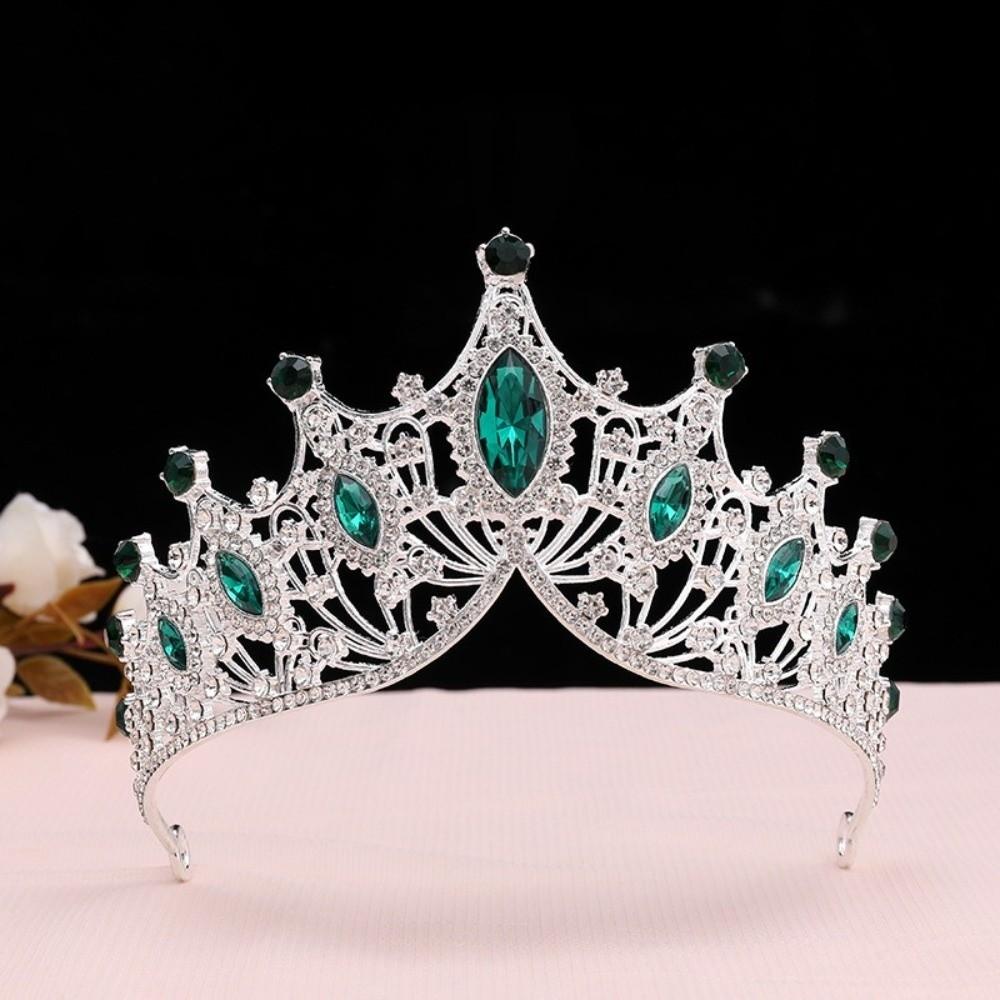 Tiara de Cristal Barroco Liga Tiara Nupcial Vintage Joias para Vestido de Baile Festa de Casamento
