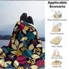 1pc Floral Pattern Blanket, Lightweight Flannel Throw Blanket for Sofa, Bed, Travel, Camping, Living Room, Office, Couch064