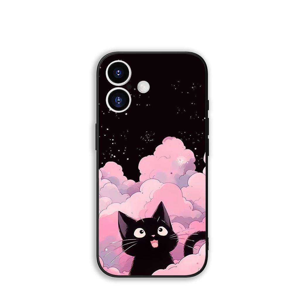 Funda Coque Cover for Huawei P30 P20 P10 Mate 10 20 Lite Pro Y9A Y8S P Smart Y6 Y7 Y9 Prime 2019 Case Black Meow Kitten Cat