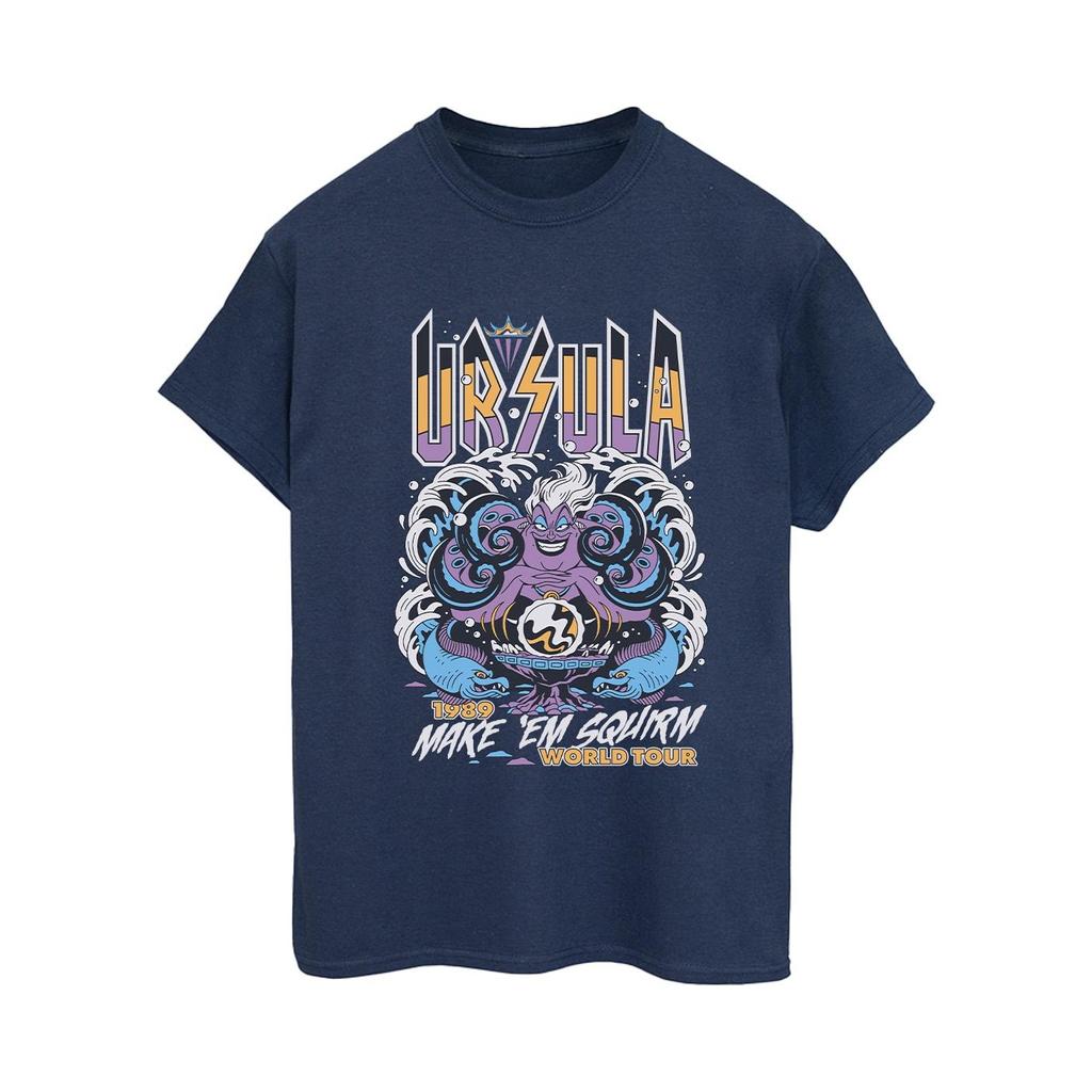 Disney Womens/Ladies Villains Ursula Make Em Squirm Cotton Boyfriend T-Shirt