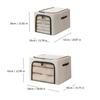 Foldable Clothes Storage Boxes Large Capacity Bins with Metal Frame Lids Clear Window and Sturdy Handles Daily Use