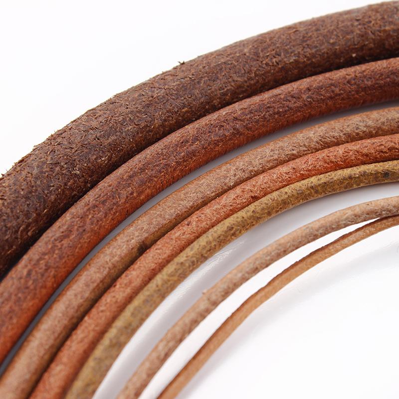 2-5m 2.5 3 4 mm Genuine Leather Cord String Rope for DIY Necklace Bracelet DIY Jewelry Making Accessories Jewelry Findings