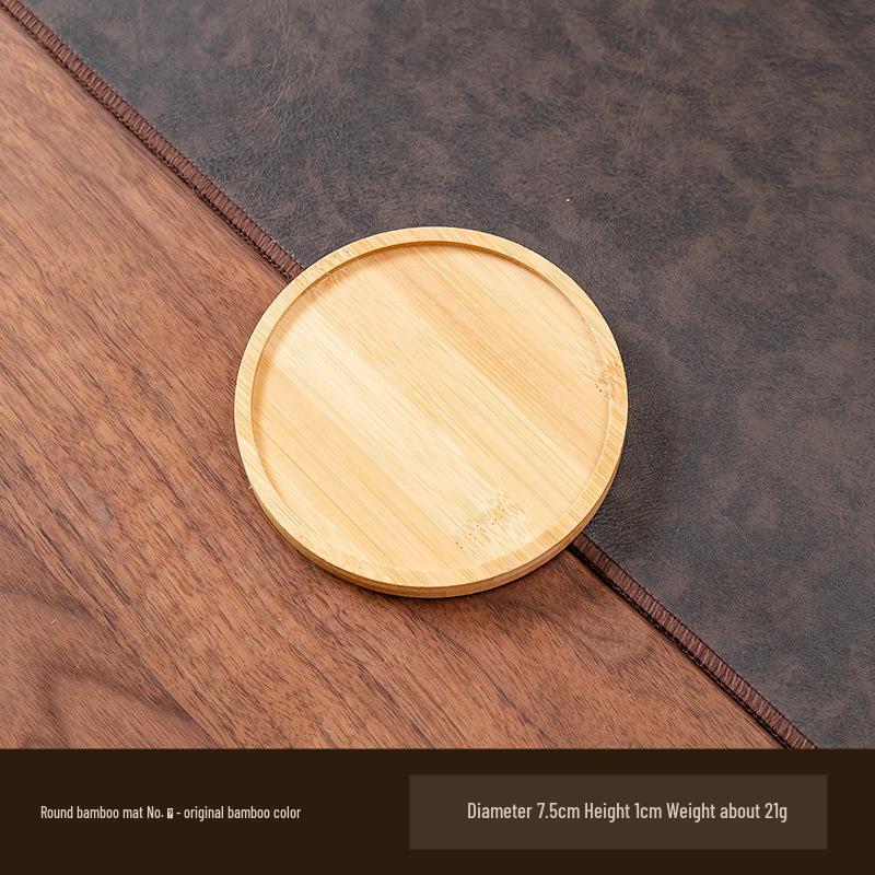 Round Bamboo Anti-Slip Mat & Tray for Indoor Plants, Coasters, and Decor
