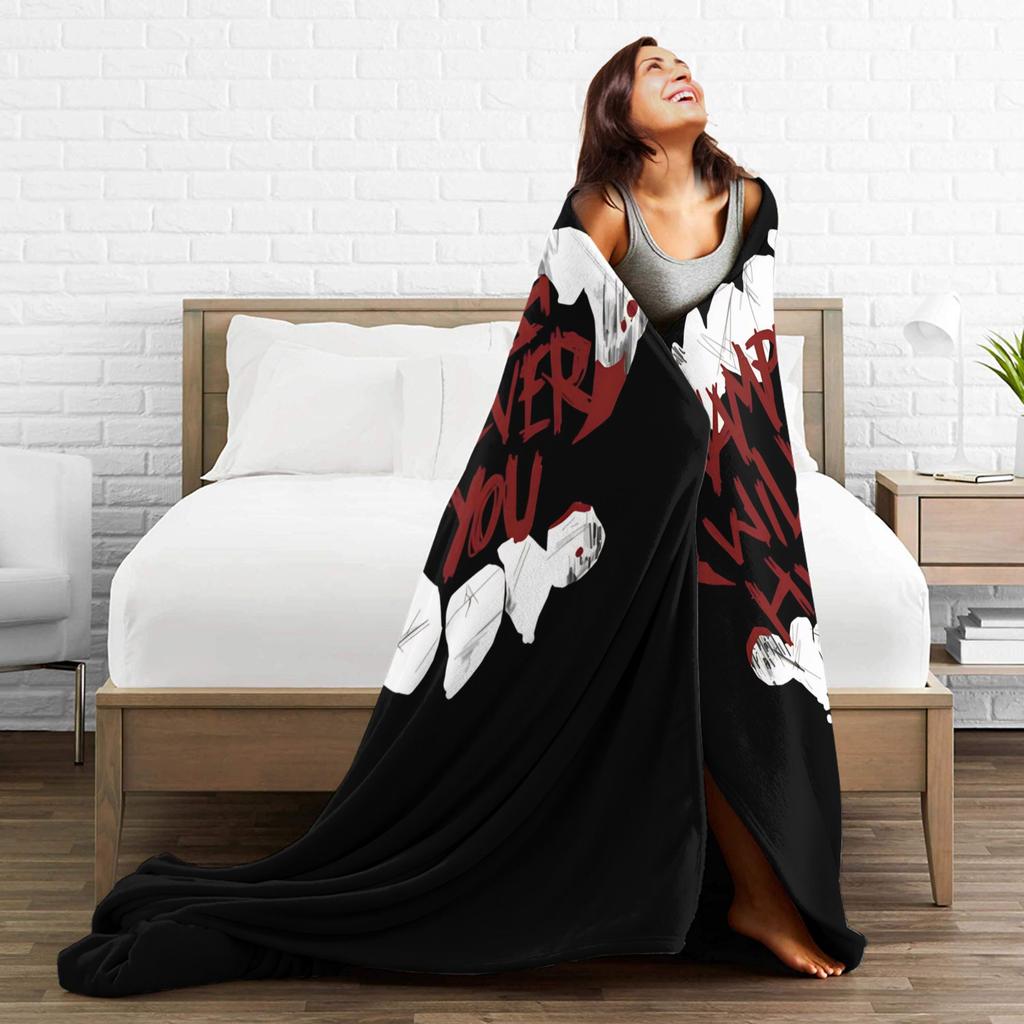 My Chemical Romance Band Blanket Music Super Warm Aesthetic Plush Throw Blanket For Bedroom Camping Flannel Bedspread Bed Cover