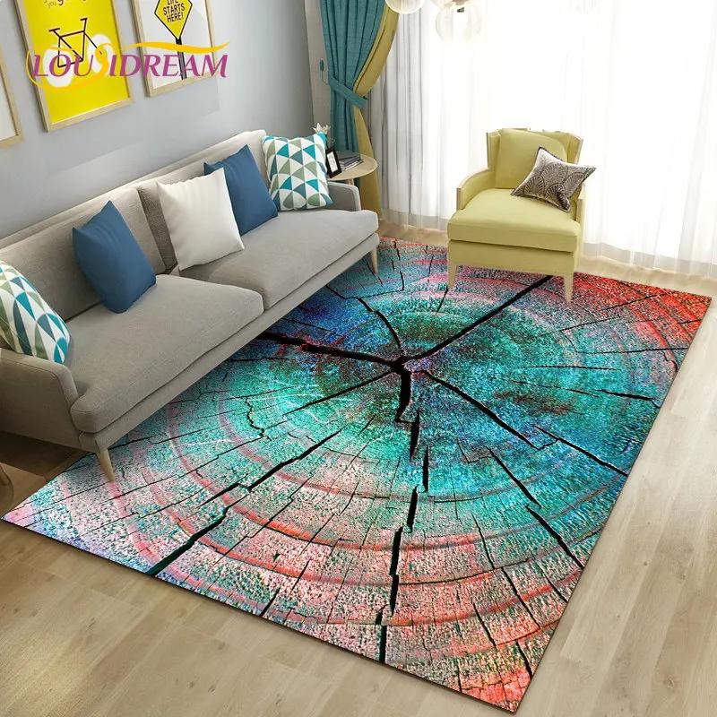 3D Ahşap Tahıl Desen Alan Kilim, Oturma Yatak Odası Kanepe Paspas Mutfak Dekorasyon için Halı Halı, Çocuk Kaymaz Zemin Mat Oyna