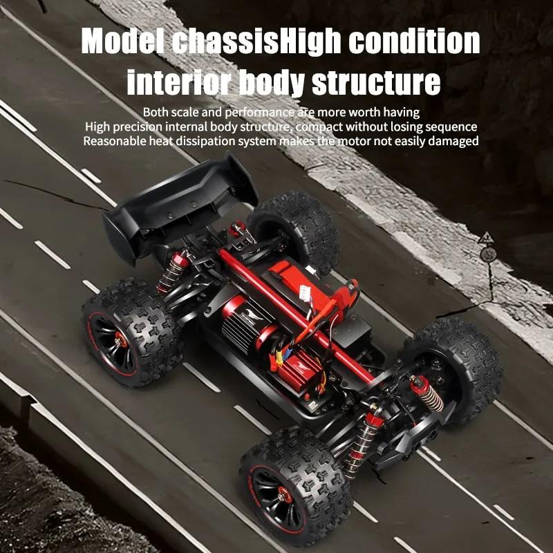 1:16 85KM/H Lub 50KM/H Samochód RC 4WD Z Zdalnym Sterowaniem LED Samochody Duża Prędkość Drift Monster 4x4 Ciężarówka dla Dzieci vs Wltoys 124017 Zabawki