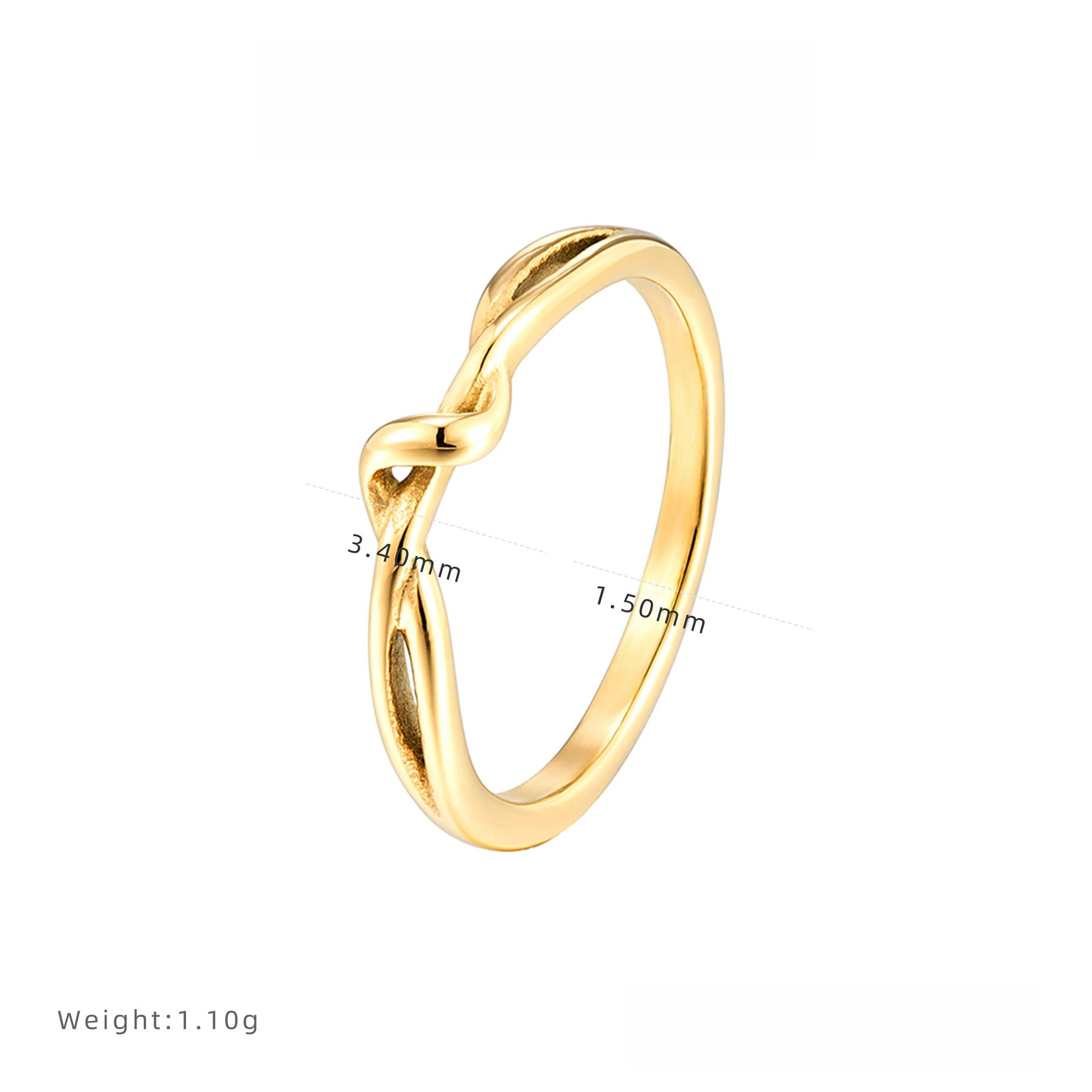 

Простое кольцо с узлом, однотонное, легкая роскошь, нишевое, высококлассное, из титановой стали, Ins холодный ветер, ювелирное изделие, женское 9