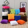 Plush Solid Color Bedside Cushion Backrest Solid Color Sofa Cushion Cover