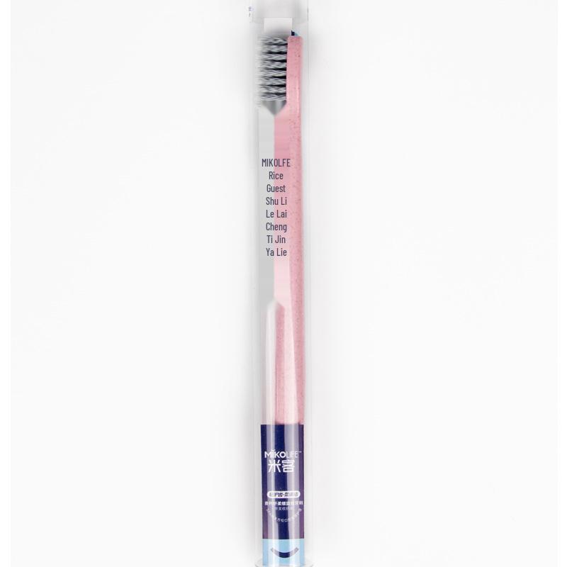 Genuine Muke M1710 Straw Fiber Soft Spiral Bristle Toothbrush, Adult Soft Bristle, Single Pack
