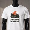 Do Not Disturb Cat Sleeping Cat Witch Hat Unique Gifts Adult Humor T Shirts Halloween Spooky Vintage Shirt Fall Funny Cart Shirt Novelty Cat