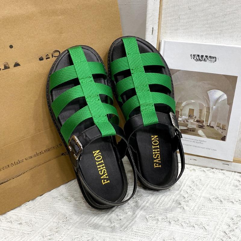 2024 Women's Sports SandalsBeach Sandals Women's Sandalen Summer Flip Flops Gladiator Flat Sandals Female Floral Boho Leisure