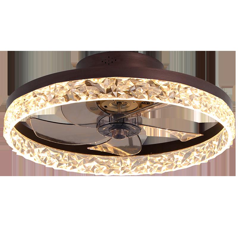 Round DC Variable Ceiling Fan Light for Simple Bedrooms