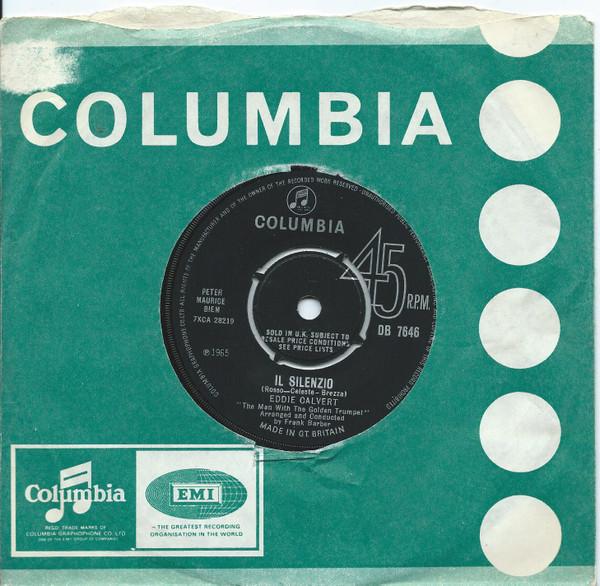 

7inch Record EDDIE CALVERT - Il Silenzio DB7646 Columbia 1965 Japan Pop Used
