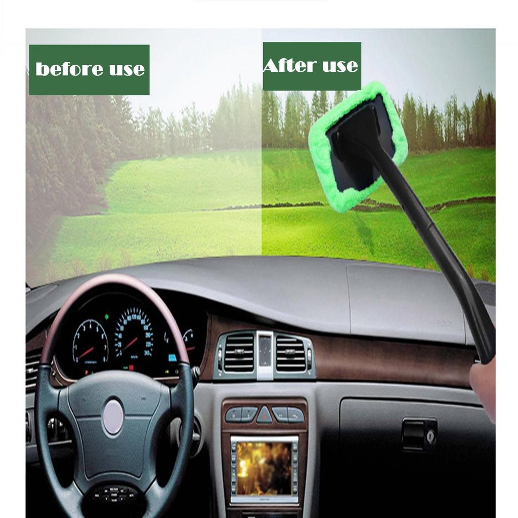Car Windshield Wiper Window Wiper Fog Brush With Spray Cleaning Brush Set