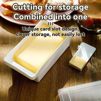 Maselniczka z pokrywką, nóż do krojenia, do przechowywania świeżości, blat do lodówki, organizer na akcesoria kuchenne