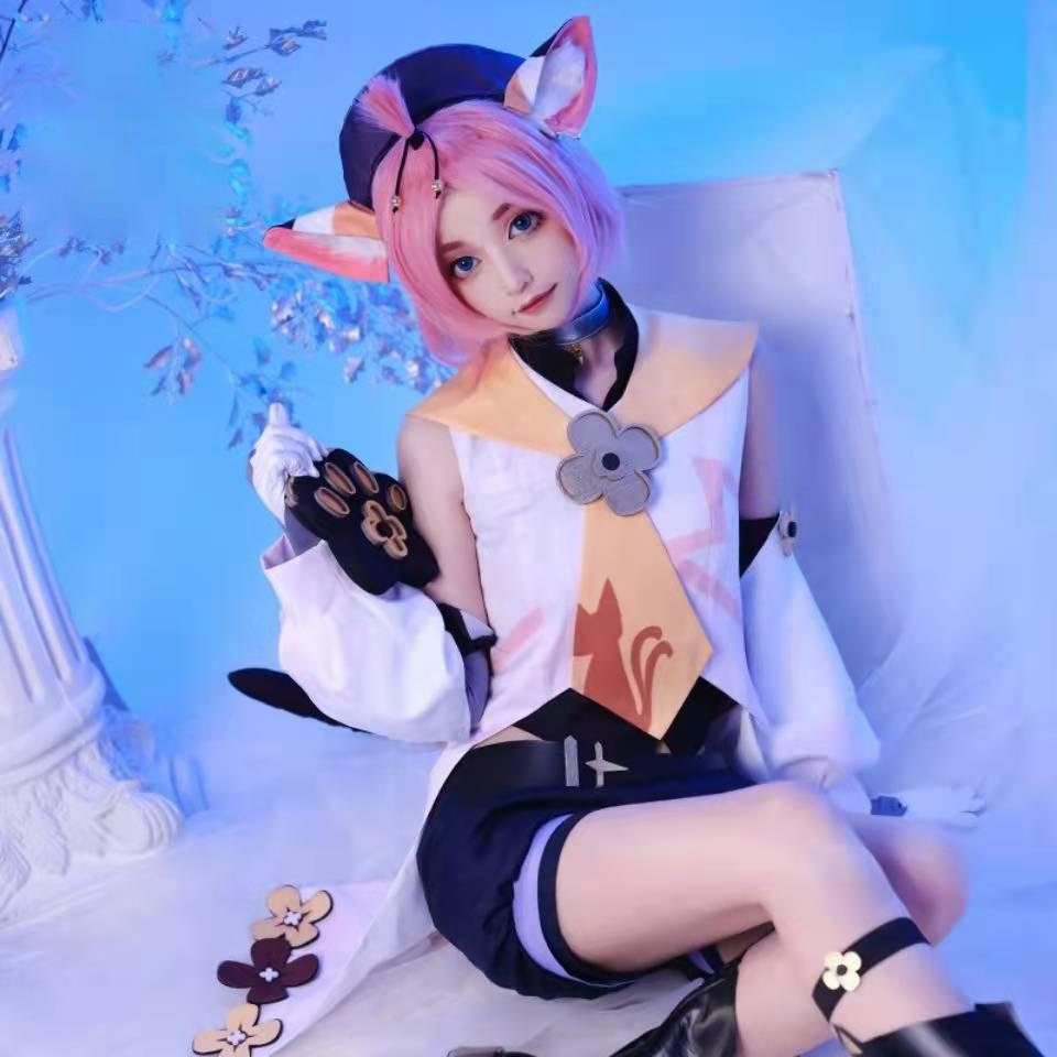 Diona Cosplay Costume Anime Coat Pants Game Lolita Outfits Halloween Carnival Suit Party