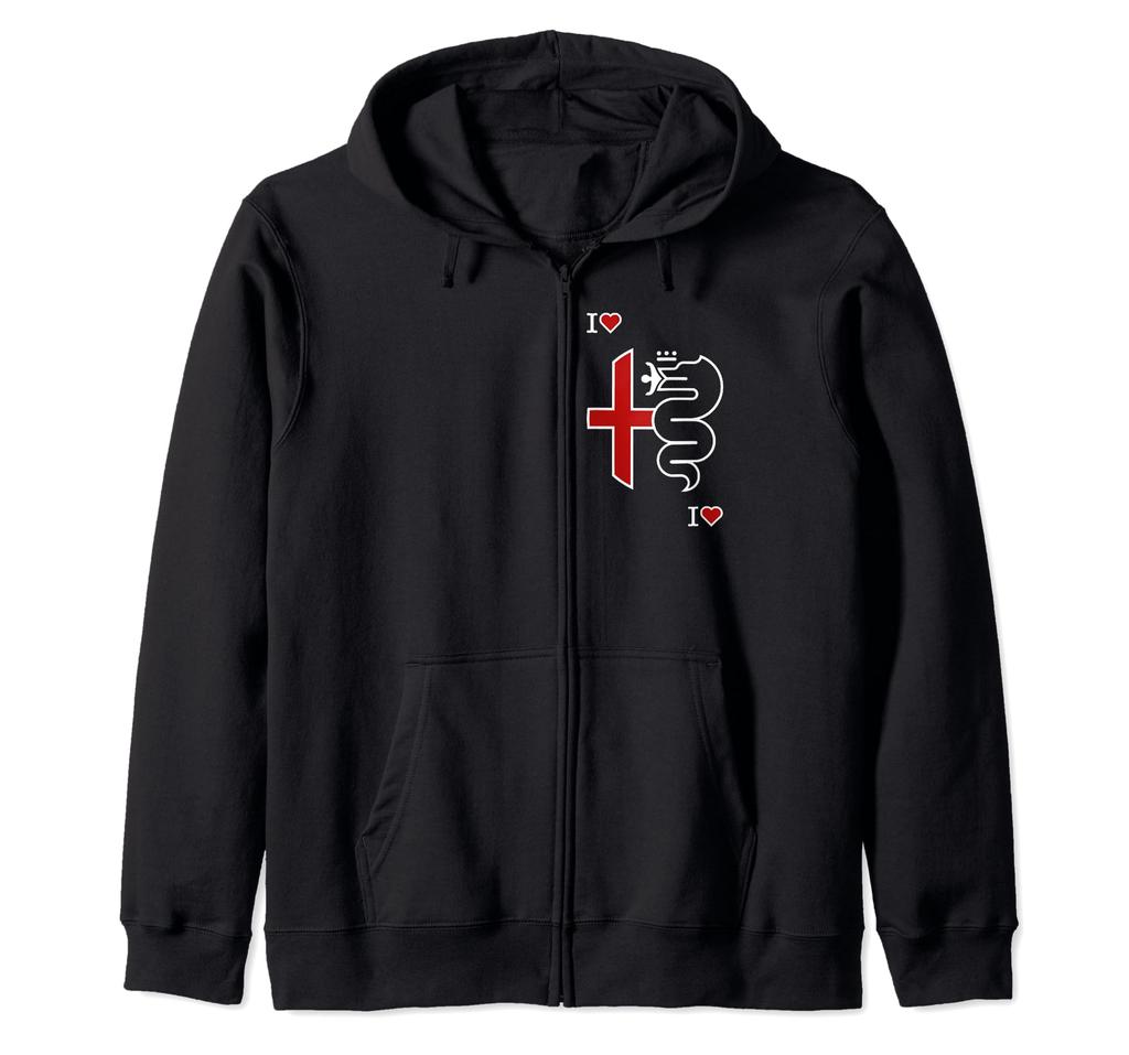 I love Alfa Alfa Romeo zip hoodie -